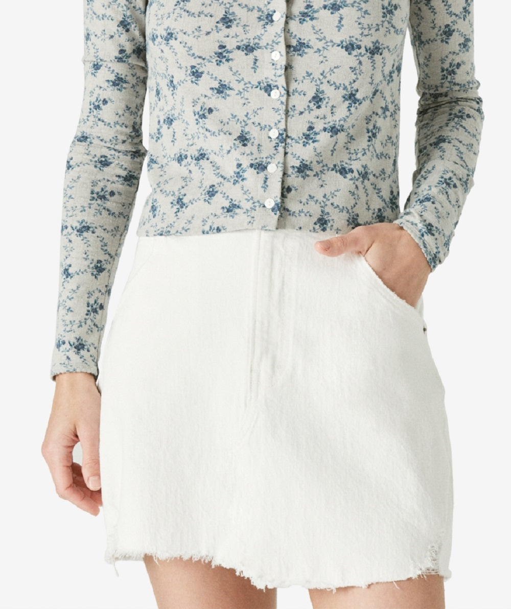 Cardigan feminino Lucky Brand Pointelle, azul, tamanho grande