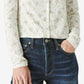 Cardigan feminino Lucky Brand Pointelle, branco, tamanho X-G