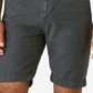 Shorts chino masculino Lucky Brand Laguna de linho e algodão com frente lisa, azul, tamanho 38