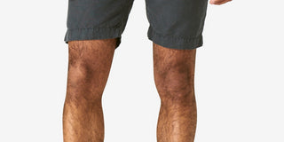 Shorts chino masculino Lucky Brand Laguna de linho e algodão com frente lisa, azul, tamanho 38
