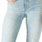 Calça jeans skinny feminina Lucky Brand, cintura média, rasgada, azul, tamanho 27x27