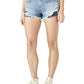 Shorts jeans feminino Lucky Brand rasgado e cortado, azul, tamanho 28