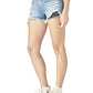 Shorts jeans feminino Lucky Brand rasgado e cortado, azul, tamanho 28