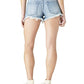 Shorts jeans feminino Lucky Brand rasgado e cortado, azul, tamanho 28