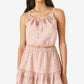 Camisola curta de algodão com estampa floral feminina Lucky Brand, rosa, tamanho extragrande