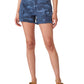 Shorts utilitários de algodão com bainha desfiada Lucky Brand feminino, azul, tamanho 32