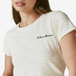 Camiseta feminina listrada de algodão para bebê Lucky Brand, rosa, tamanho extragrande