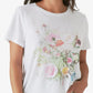 Camiseta feminina Lucky Brand Bouquet Floral Graphic, branca, tamanho pequeno