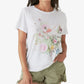 Camiseta feminina Lucky Brand Bouquet Floral Graphic, branca, tamanho pequeno