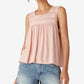Regata feminina com acabamento em renda Lucky Brand, rosa, tamanho extragrande