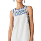 Lucky Brand Minivestido feminino bordado de algodão e linho, branco, tamanho X-S