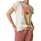 Camiseta feminina Hendrix Axis Cover da Lucky Brand, bege