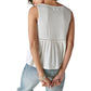 Regata feminina sem mangas com renda frontal Lucky Brand, branca