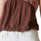 Regata feminina Lucky Brand com estampa floral e bolhas, marrom, tamanho médio