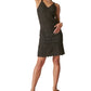 Vestido curto feminino Lucky Brand de algodão com crochê e diamantes, preto, tamanho X-S