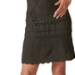 Vestido curto feminino Lucky Brand de algodão com crochê e diamantes, preto, tamanho X-S