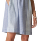 Vestido babydoll feminino sem mangas com recorte Lucky Brand, azul, tamanho extragrande
