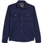 Camisa acolchoada masculina Ralph Lauren com fecho de pressão, azul, tamanho extragrande