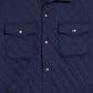 Camisa acolchoada masculina Ralph Lauren com fecho de pressão, azul, tamanho extragrande