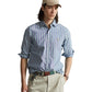 Camisa Oxford Listrada Ralph Lauren Masculina Classic Fit Azul Tamanho X-G
