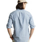 Camisa Oxford Listrada Ralph Lauren Masculina Classic Fit Azul Tamanho X-G
