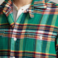 Camisa Ralph Lauren Masculina Xadrez Stretch Performance Flanela Botões Verde Tamanho X-G