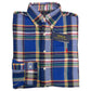 Camisa Ralph Lauren Masculina Xadrez Stretch Performance Flanela Botões Azul Tamanho P