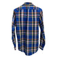 Camisa Ralph Lauren Masculina Xadrez Stretch Performance Flanela Botões Azul Tamanho P