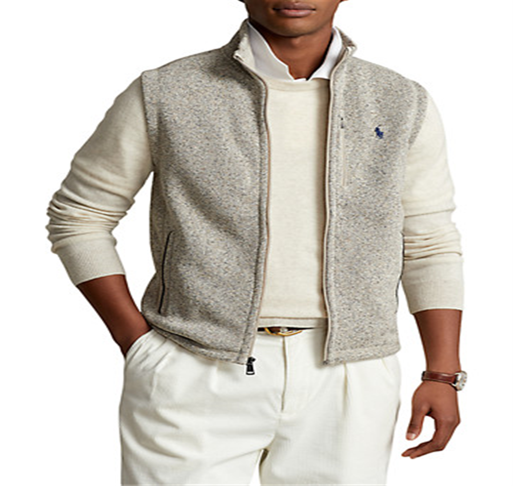 Colete de lã masculino Polo Ralph Lauren cinza tamanho XX-G