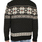 Suéter Ralph Lauren Fair Isle de algodão e caxemira com gola redonda, preto, tamanho pequeno, masculino