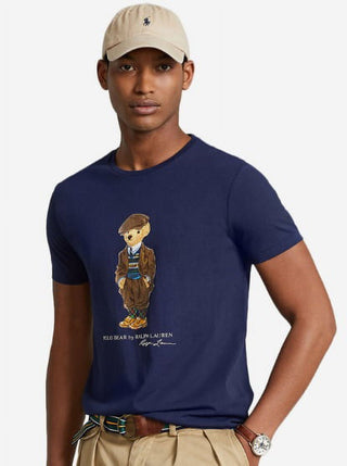 Camiseta Polo Bear Masculina Ralph Lauren Classic Fit Azul Tamanho P