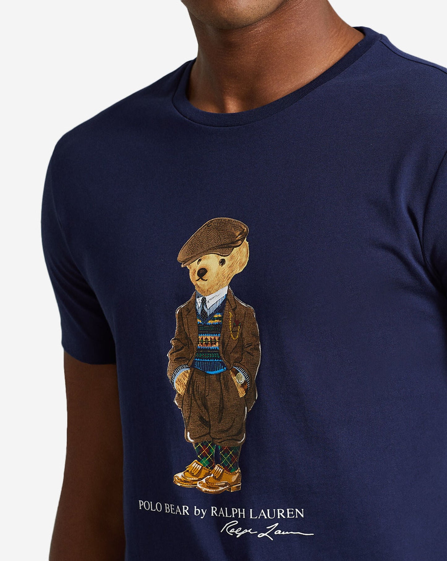 Camiseta Polo Bear Masculina Ralph Lauren Classic Fit Azul Tamanho P