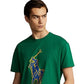 Camiseta Ralph Lauren Masculina Classic Fit Big Pony Jersey Verde Tamanho Médio