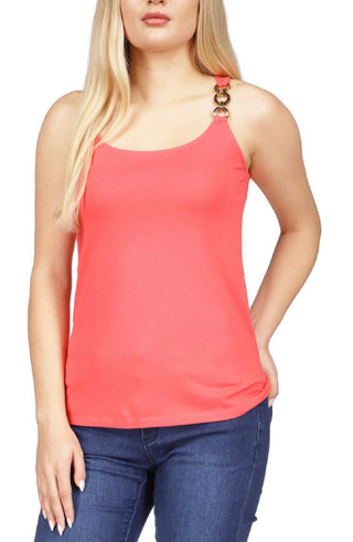 Michael Kors Regata Feminina Three Ring Vermelha Tamanho Médio