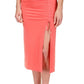 Saia midi franzida feminina Michael Kors vermelha tamanho X-S