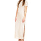 Vestido camiseta canelado feminino Michael Kors, branco