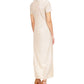 Vestido camiseta canelado feminino Michael Kors, branco