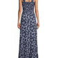 Vestido longo estampado Michael Kors feminino, branco, tamanho extrapequeno