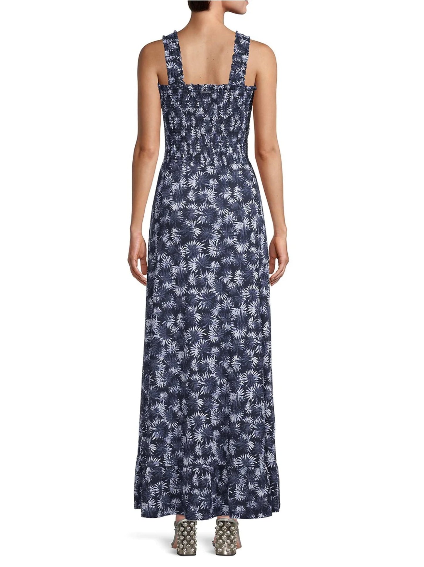 Vestido longo estampado Michael Kors feminino, branco, tamanho extrapequeno