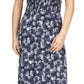 Vestido longo estampado Michael Kors feminino, azul, tamanho médio