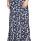 Vestido longo estampado Michael Kors feminino, azul, tamanho médio
