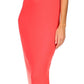 Vestido longo feminino Michael Kors com três argolas, vermelho, tamanho médio