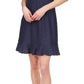 Vestido camponês Michael Kors feminino com ilhós e franzido, azul, tamanho médio