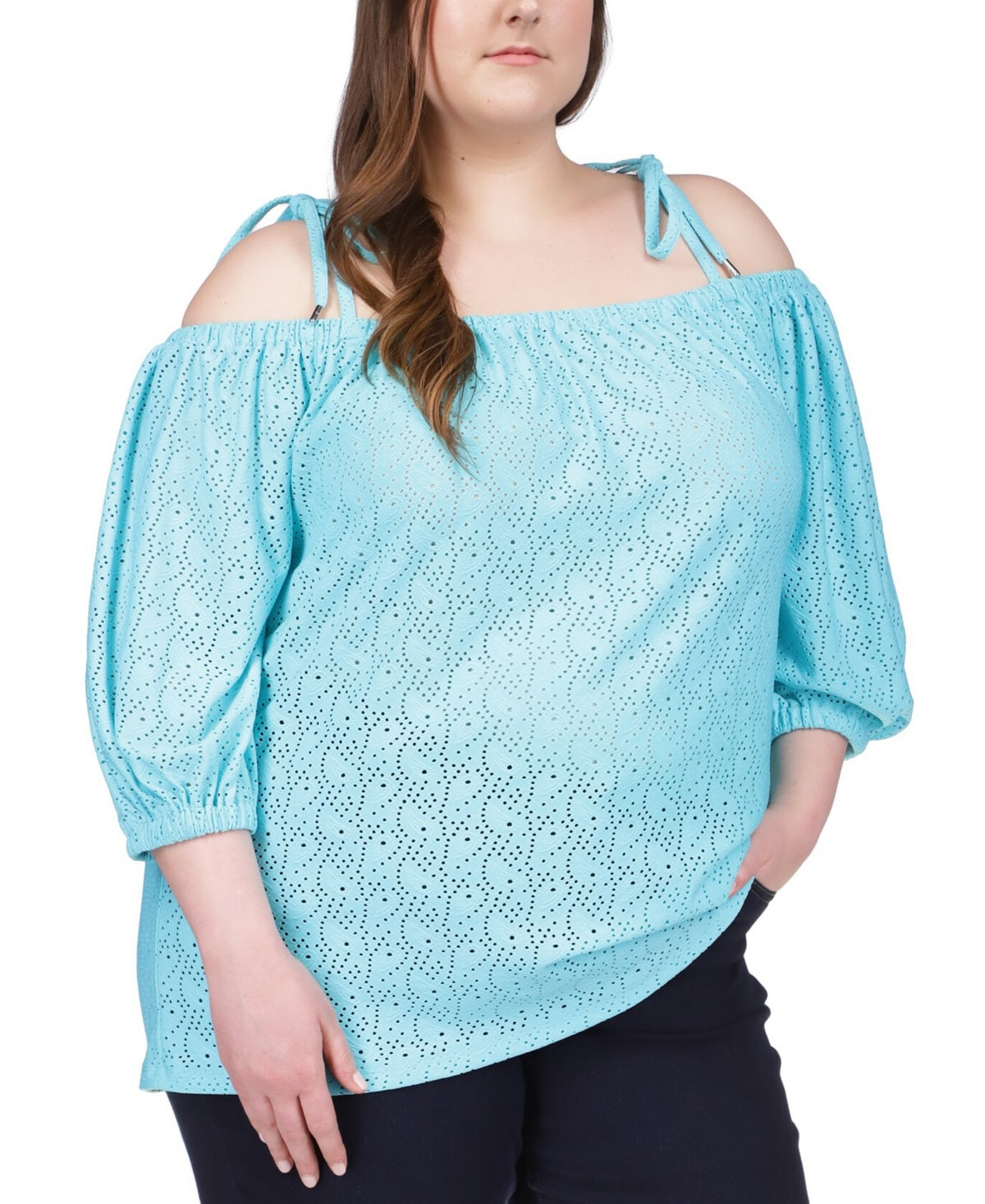 Top tomara que caia com ilhós Michael Kors feminino azul tamanho 0X