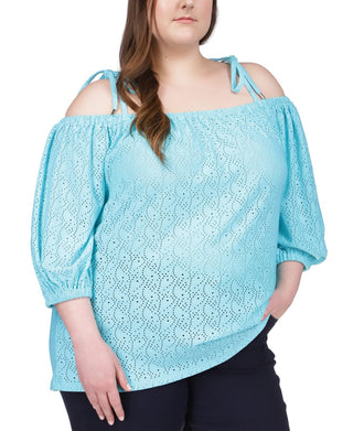 Top tomara que caia com ilhós Michael Kors feminino azul tamanho 0X