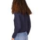Blusa feminina Michael Kors com gola cruzada, azul