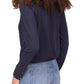 Blusa feminina Michael Kors com gola cruzada, azul