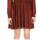 Vestido curto Michael Kors com estampa de cobra e manga comprida, vermelho