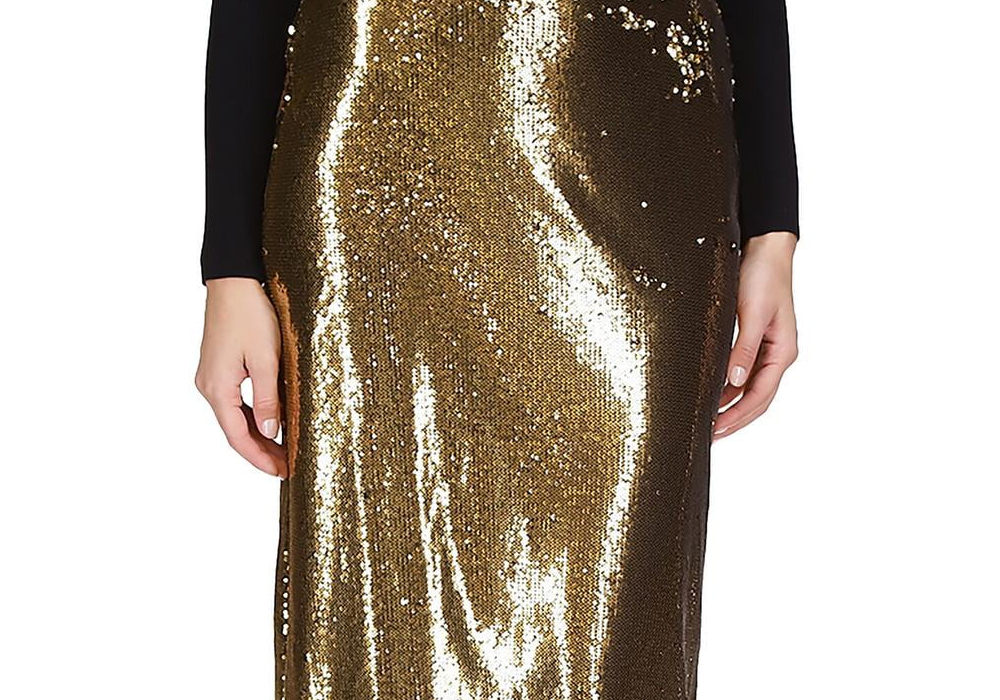 Saia midi com lantejoulas Michael Michael Kors