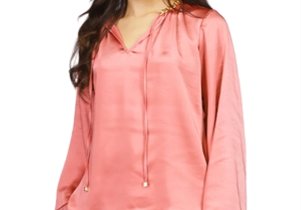 Blusa Michael Kors com manga sino e decote em corrente